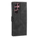 Samsung Galaxy S25 Ultra 5G Nail Skin Feel Stitching Calf Texture Leather Phone Case - Black