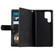 Samsung Galaxy S25 Ultra 5G Nine Card Zipper Bag Leather Phone Case with Lanyard - Black