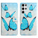 Samsung Galaxy S25 Ultra 5G Oil Embossed 3D Drawing Leather Phone Case - 3 Butterflies