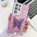Samsung Galaxy S25 Ultra 5G Plating Glitter Lens Film Texture Butterfly Holder Wristband Phone Case - Purple Water Ripples