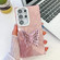 Samsung Galaxy S25 Ultra 5G Plating Glitter Texture Butterfly Holder TPU Phone Case with Lens Film - Pink Feather Yarn