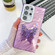 Samsung Galaxy S25 Ultra 5G Plating Glitter Texture Butterfly Holder TPU Phone Case with Lens Film - Purple Water Ripples