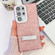Samsung Galaxy S25 Ultra 5G Plating Glitter Texture Fold Holder TPU Phone Case with Lens Film - Pink Shell Pattern
