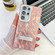 Samsung Galaxy S25 Ultra 5G Plating Glitter Texture Fold Holder TPU Phone Case with Lens Film - Pink Wrinkles