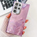 Samsung Galaxy S25 Ultra 5G Plating Glitter Texture TPU Phone Case with Lens Film - Purple Tinfoil Texture