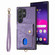 Samsung Galaxy S25 Ultra 5G Retro Card Wallet Fold Leather Phone Case with Strap - Purple