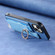 Samsung Galaxy S25 Ultra 5G Retro Cross Leather Ring Horizontal Insert Card Bag MagSafe Phone Case - Blue