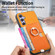 Samsung Galaxy S25 Ultra 5G Retro Cross Leather Ring Side Insert Card Bag MagSafe Phone Case - Yellow Samsung Galaxy S25 Ultra 5G Retro Cross Leather Ring Side Insert Card Bag MagSafe Phone Case - Yellow