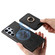 Samsung Galaxy S25 Ultra 5G Retro Cross Leather Ring Vertical Insert Card Bag MagSafe Phone Case - Black