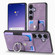 Samsung Galaxy S25 Ultra 5G Retro Skin-feel Ring Card Wallet Phone Case - Purple