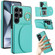 Samsung Galaxy S25 Ultra 5G Ring Holder Card Bag Skin Feel Phone Case - Green