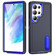 Samsung Galaxy S25 Ultra 5G Rugged PC Hybrid Silicone Phone Case with Holder - Dark Blue+Royal Blue