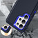 Samsung Galaxy S25 Ultra 5G Rugged PC Hybrid Silicone Phone Case with Holder - Dark Blue+Royal Blue