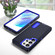 Samsung Galaxy S25 Ultra 5G Rugged PC Hybrid Silicone Phone Case with Holder - Dark Blue+Royal Blue
