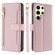 Samsung Galaxy S25 Ultra 5G Sheep Texture Cross-body Zipper Wallet Leather Phone Case - Pink