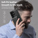 Samsung Galaxy S25 Ultra 5G Shield Multi-functional MagSafe Card Bag Phone Case - Black