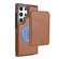 Samsung Galaxy S25 Ultra 5G Skin Feel Detachable Card Bag Magsafe Phone Case - Brown