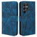 Samsung Galaxy S25 Ultra 5G Skin Feel Geometric Lines Leather Phone Case - Blue
