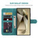 Samsung Galaxy S25 Ultra 5G Skin Feel Geometric Lines Leather Phone Case - Green