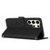 Samsung Galaxy S25 Ultra 5G Skin Feel Heart Embossed Leather Phone Case with Long Lanyard - Black