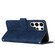 Samsung Galaxy S25 Ultra 5G Skin Feel Heart Embossed Leather Phone Case with Long Lanyard - Blue