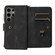 Samsung Galaxy S25 Ultra 5G Skin Feel Multi Card Slots Zipper Wallet Leather Phone Case - Black