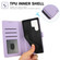 Samsung Galaxy S25 Ultra 5G Skin Feel Pure Color Card Slots Leather Phone Case with Dual Lanyard - Purple
