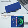 Samsung Galaxy S25 Ultra 5G Skin Feel Solid Color Leather Phone Case with Lanyard - Dark Blue