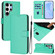 Samsung Galaxy S25 Ultra 5G Skin Feel Solid Color Leather Phone Case with Lanyard - Green