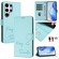 Samsung Galaxy S25 Ultra 5G Smile Embossing RFID Leather Phone Case - Mint Green
