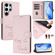 Samsung Galaxy S25 Ultra 5G Smile Embossing RFID Leather Phone Case - Pink