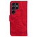 Samsung Galaxy S25 Ultra 5G Tiger Embossing Pattern Flip Leather Phone Case - Red