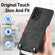 Samsung Galaxy S25 Ultra 5G Vintage Leather PC Back Cover Phone Case with Crossbody Strap - Black