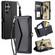 Samsung Galaxy S25 Ultra 5G Wallet Multi-card Slot Leather Phone Case with Lanyard - Black