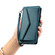 Samsung Galaxy S25 Ultra 5G Wallet Multi-card Slot Leather Phone Case with Lanyard - Green