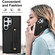 Samsung Galaxy S25 Ultra 5G Wristband Vertical Flip Wallet Back Cover Phone Case with Long Lanyard - Black