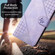 Samsung Galaxy S25 Ultra 5G YX0080 Grid Butterfly Embossed Pattern Flip Leather Phone Case with Lanyard - Light Purple