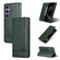 Samsung Galaxy S25+ 5G AZNS Magnetic Calf Texture Flip Leather Phone Case - Dark Green