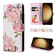 Samsung Galaxy S25+ 5G Bronzing Painting RFID Leather Phone Case - Rose Flower