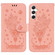 Samsung Galaxy S25+ 5G Butterfly Rose Embossed Leather Phone Case - Pink