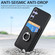 Samsung Galaxy S25+ 5G Carbon Fiber Card Wallet Ring Phone Case - Brown