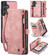 Samsung Galaxy S25+ 5G CaseMe 008 Detachable Multifunctional Leather Phone Case - Pink