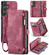Samsung Galaxy S25+ 5G CaseMe 008 Detachable Multifunctional Leather Phone Case - Wine Red Samsung Galaxy S25+ 5G CaseMe 008 Detachable Multifunctional Leather Phone Case - Wine Red