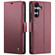 Samsung Galaxy S25+ 5G CaseMe 023 Butterfly Buckle Litchi Texture RFID Anti-theft Leather Phone Case - Red