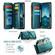 Samsung Galaxy S25+ 5G CaseMe C36 Card Slots Zipper Wallet RFID Anti-theft Leather Phone Case - Blue