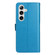 Samsung Galaxy S25+ 5G Cat and Bee Embossed Flip Leather Phone Case - Blue