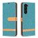 Samsung Galaxy S25+ 5G Color Block Denim Texture Leather Phone Case - Green