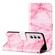 Samsung Galaxy S25+ 5G Colored Drawing Marble Pattern Leather Phone Case - Pink Marble