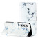 Samsung Galaxy S25+ 5G Colored Drawing Marble Pattern Leather Phone Case - White Marble