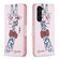 Samsung Galaxy S25+ 5G Colored Drawing Pattern Leather Phone Case - Giraffe